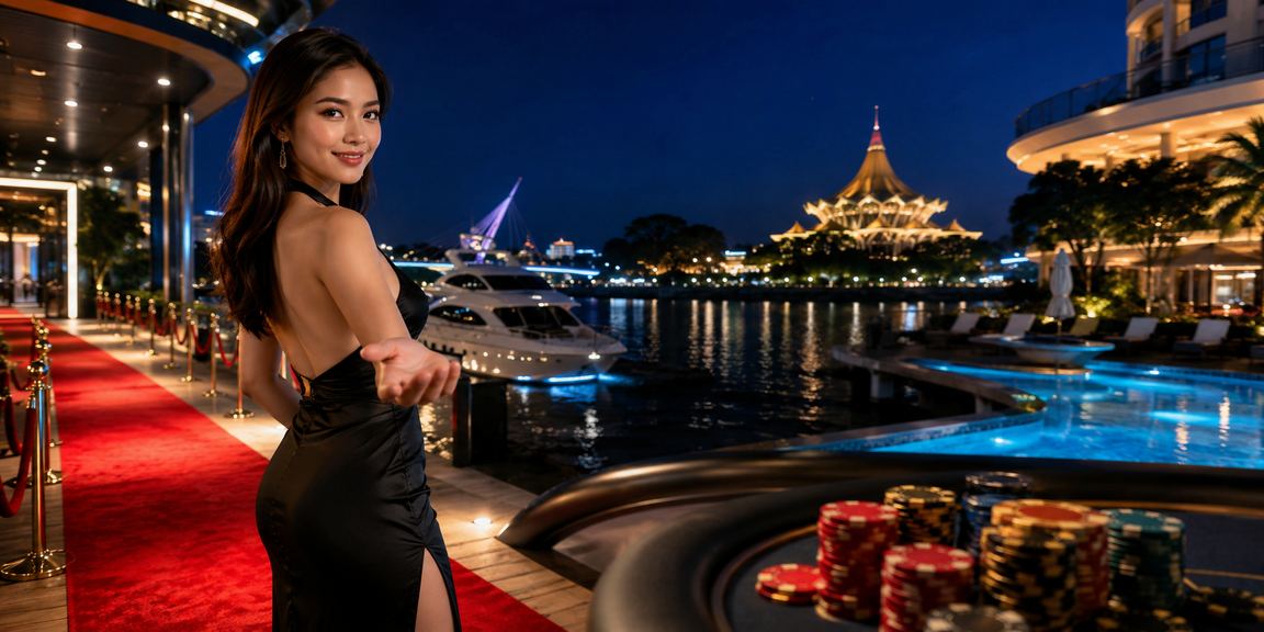 Persembahan permainan baccarat kasino live bersaiz besar